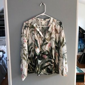 Jungle print blouse, H&M size 4